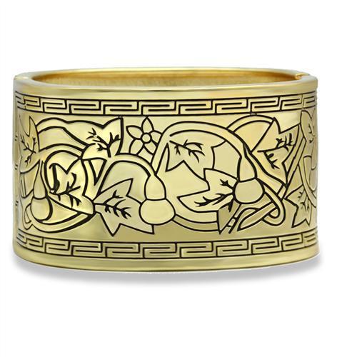 JCE2120 Flash Gold White Metal Bangle with No Stone
