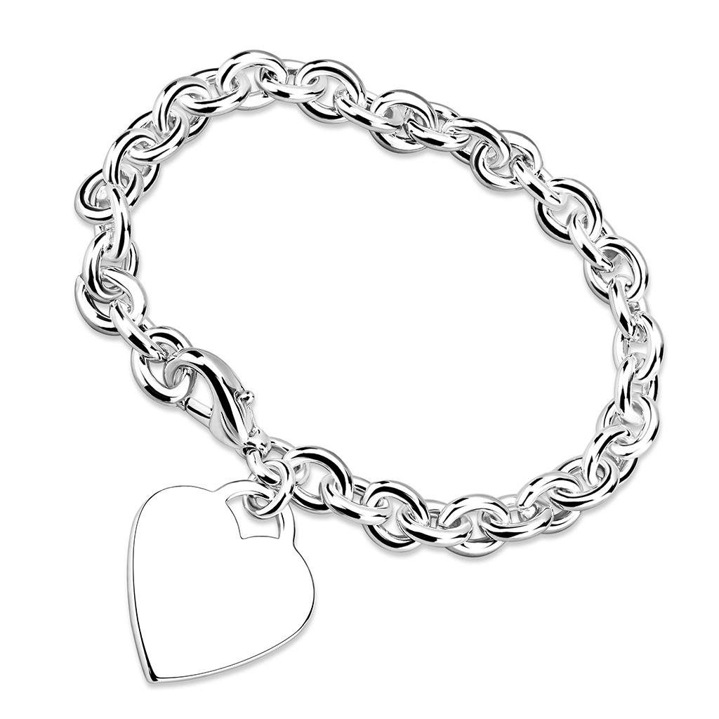 JCE2549 Silver Brass Bracelet with No Stone