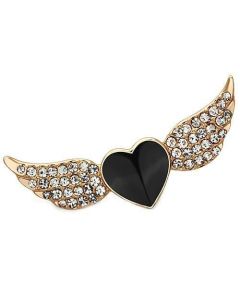 JCE2909 Flash Rose Gold White Metal Brooches with Top Grade Crystal  in Multi Color