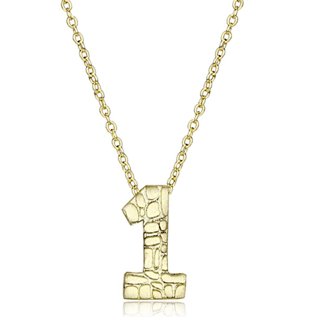 JCE3460 Flash Gold Brass Chain Pendant with Top Grade Crystal  in Clear