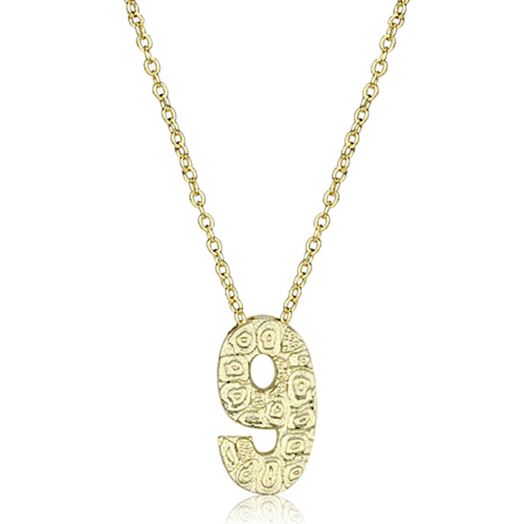 JCE3465 Flash Gold Brass Chain Pendant with Top Grade Crystal  in Clear
