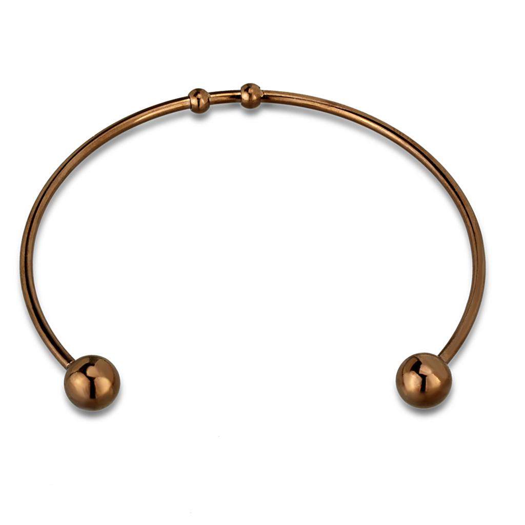 JCE3735 IP Coffee light Stainless Steel Bangle with No Stone