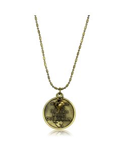 JCE3824 Antique Copper White Metal Chain Pendant with No Stone