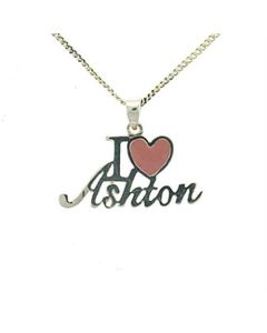 JCEA540 Silver Brass Chain Pendant with Epoxy  in Rose