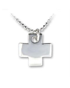 JCEAS1164 High-Polished 925 Sterling Silver Chain Pendant with No Stone