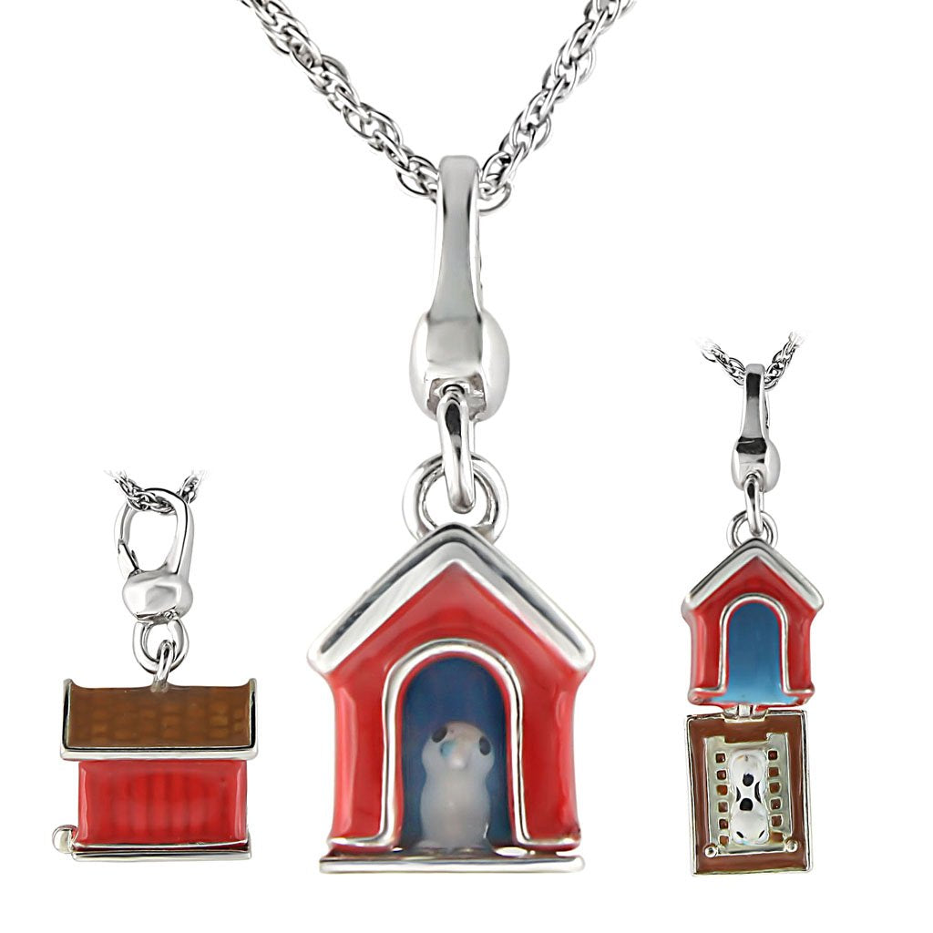 JCES419 Silver 925 Sterling Silver Chain Pendant with No Stone