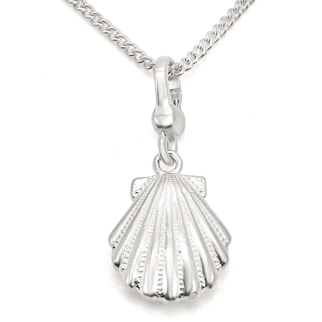 JCES433 Silver 925 Sterling Silver Chain Pendant with No Stone