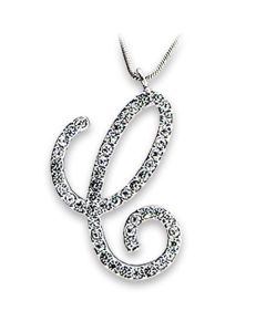 JCE116 Rhodium Brass Pendant with Top Grade Crystal  in Clear-Default Title