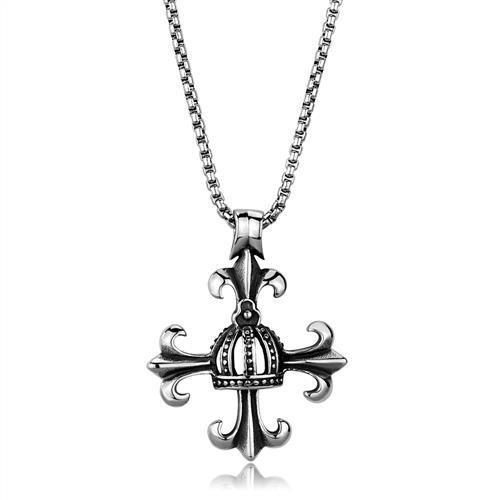 JCE1987 High polished (no plating) Stainless Steel Necklace with No Stone