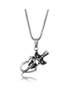 JCE1997 High polished (no plating) Stainless Steel Necklace with No Stone