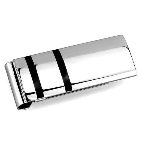 JCE2071 High polished (no plating) Stainless Steel Money clip with No Stone