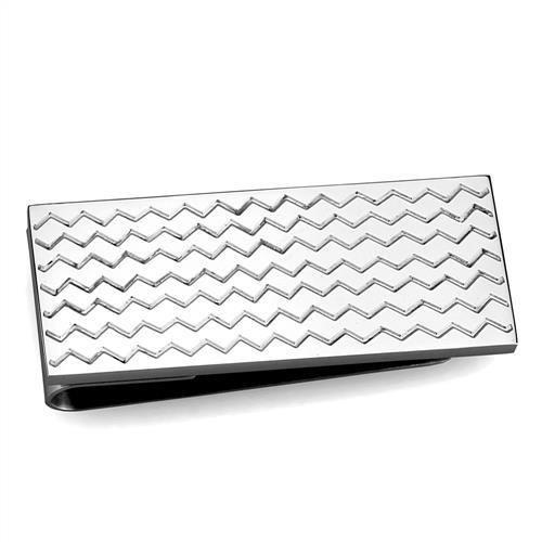 JCE2087 High polished (no plating) Stainless Steel Money clip with No Stone