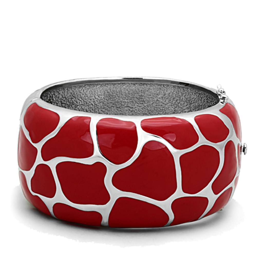 JCE294 High polished (no plating) Stainless Steel Bangle with Epoxy  in Siam