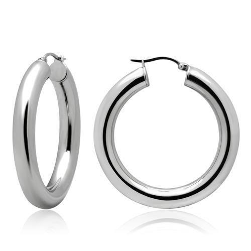 JCE424 High polished (no plating) Stainless Steel Earrings with No Stone