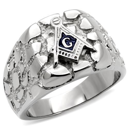 JCE8X039 High polished (no plating) Stainless Steel Ring with No Stone