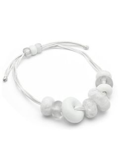 JCE024 Resin Necklace with Synthetic Synthetic Stone in White