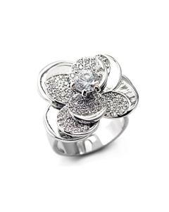 JCE114 Resin Ring with Top Grade Crystal  in Multi Color